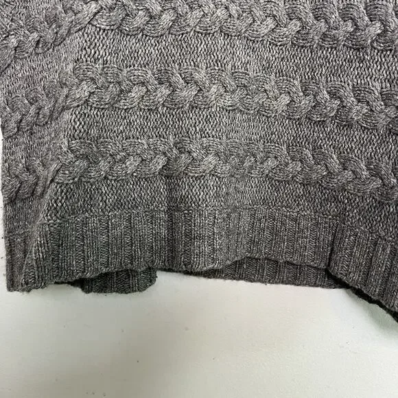 Banana Republic Women Turtleneck Sleeveless Sweater Lambswool Cotton Sz XL Gray - Picture 5 of 12